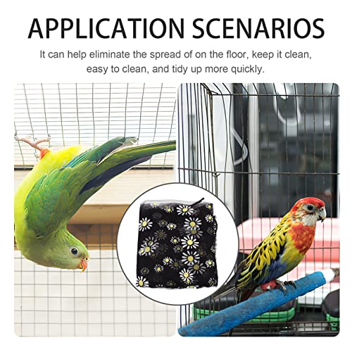 ULTECHNOVO Bird Cage Food Catcher Bird Cage Cover, Adjustable Parrot Nylon Airy Soft Mesh Net, Catcher, Birdcage Cover Skirt Sheer Guard for Parakeet Macaw Round Square Cages