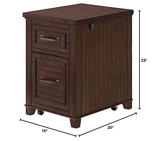 Martin Svensson Home Del Mar Fingerprint Lock File Cabinet, Walnut Coffee