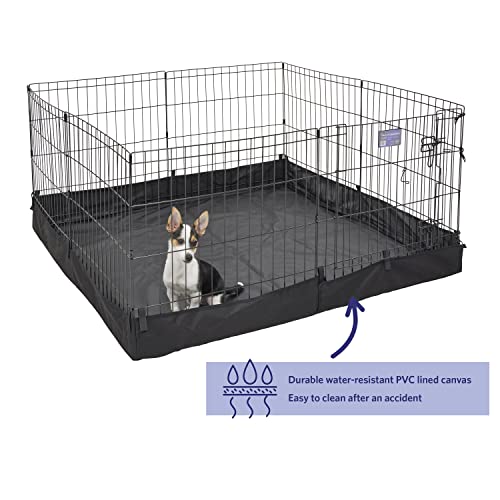 MidWest Homes for Pets Square Exercise Pen Fabric Mesh Bottom, 22.05"L x 9.85"W x 9.85"H