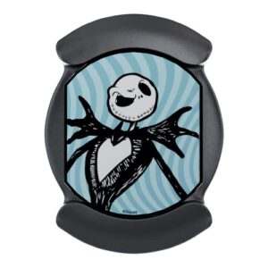 tim burtons the nightmare before christmas jack and sally slim grip for phone- ultra slim phone grip finger holder with pop up mode doubles as phone stand- jack skellington phone holder for hand