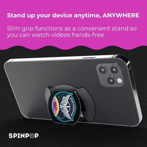 Disney Slim Grip Phone Grip Kickstand Accessory - 0.18 Inches Thin Wireless Charger Compatible, Back Bone for iPhone,iPad,iPod,Samsung (Star Command)