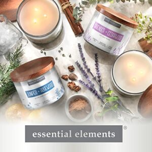 Essential Elements by Candle-lite Scented Candles, Elderflower & Honey Fragrance, One 9 oz. Single-Wick Aromatherapy Candle with 50 Hours of Burn Time, Off-White Color
