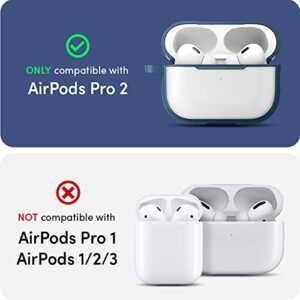 CYRILL Color Brick AirPods Pro 2 Case Cover Compatible with Apple AirPods Pro 2 Clear Case, Protective and Water Resistant, Silicone Feel TPU (2022) - Deep Sea