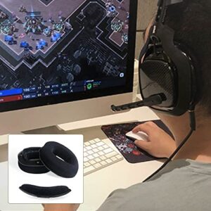 MQDITH Comfort Velour Replacement Ear Pads Headband Compatible with Astro A40 TR Headset