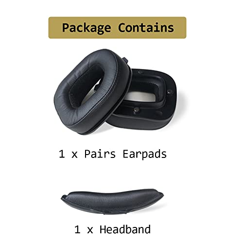 MQDITH Soft Protein Leather Replacement Ear Pads Headband Compatible with Astro A40 TR Headset