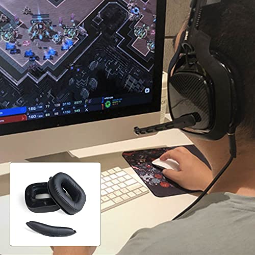 MQDITH Soft Protein Leather Replacement Ear Pads Headband Compatible with Astro A40 TR Headset