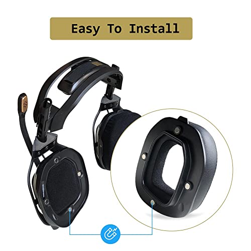 MQDITH Soft Protein Leather Replacement Ear Pads Headband Compatible with Astro A40 TR Headset