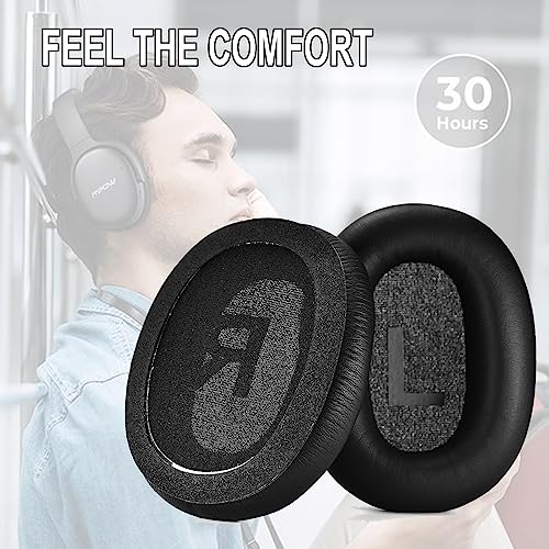 H12 ANC (Not fit H12 IPO) Ear Pads - defean Replacement Ear Cushion Cover Compatible with Mpow H12 ANC / H10 / RCA H033C Noise Cancelling Headphones,Softer Leather,High-Density Noise Cancelling Foam