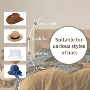 Boho Hat Rack for Wall, Macrame Hat Organizer, Bohemian Women Hand Weaving Hat Storage Hanger, Wooden Display Rack Decorative Cap Holder for Wide Brim Caps…