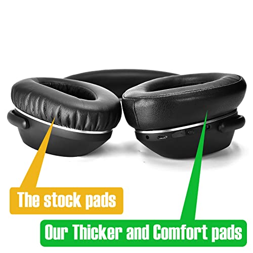 PXC 550 Ear Pads - defean Replacement Ear Cushion Cover Compatible with Sennheiser PXC 550 PXC 550-II Wireless MB 660 Series Headset,Softer Leather,High-Density Noise Cancelling Foam, Added Thickness