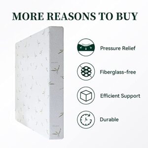 Vyfipt 10 Inch Medium Firm Green Tea Memory Foam Mattress,Cooling Gel Foam, Pressure Relieving, CertiPUR-US Certified, Bed-in-a-Box, White, Full