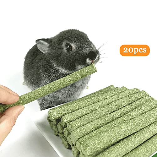 antiai Guinea Pig Toys Apple Sticks Timothy Hay Sticks 2 Combination, Rabbit Toy Bunny Treats Natural Hamster Chinchilla Rat Gerbil Chew Toys for Teeth Care