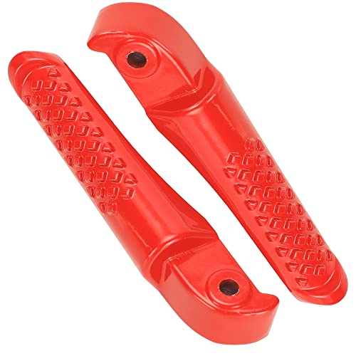 GREHUA Foot Pegs Footrest Bracket Set Assembly Kit for 6.5Hp 212cc 196cc Coleman BT200X CT200U-EX CT200U-EXR CT200U Trail 200 CT100U Trail 100 Powersports Motor Mini Bike Parts Left Right 2 pack Red