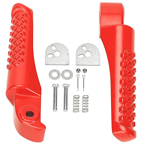 GREHUA Foot Pegs Footrest Bracket Set Assembly Kit for 6.5Hp 212cc 196cc Coleman BT200X CT200U-EX CT200U-EXR CT200U Trail 200 CT100U Trail 100 Powersports Motor Mini Bike Parts Left Right 2 pack Red