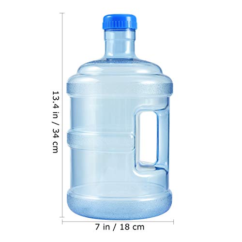 Veemoon 5L Water Jug Water Bottle With Screw Caps Water Jug Container, Empty Mineral Water Bottle Portable PC Bucket Water Bottle with Grip Carry Handle Water Containers