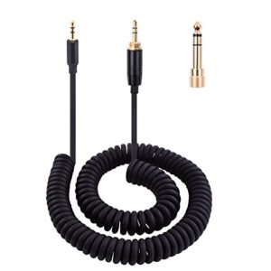 alitutumao spring coiled audio cable replacement aux cord compatible with bose quietcomfort qc45 qc35 nc700 on-ear 2/oe2i/soundtrue/soundlink headphones, 6.35mm adapter included