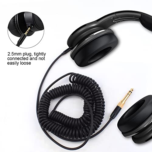 Alitutumao Spring Coiled Audio Cable Replacement Aux Cord Compatible with Bose Quietcomfort QC45 QC35 NC700 On-Ear 2/OE2i/Soundtrue/Soundlink Headphones, 6.35mm Adapter Included