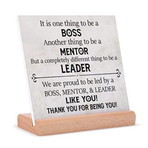 gifts for boss - boss day gifts for leader mentor manager, boss lady gifts for women, birthday appreciation gifts for boss, awesome boss office decor plaque sign for retirement, going away, leaving job