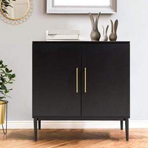 rehoopex free standing cabinet, accent cabinet with door, modern black sideboard, wooden black side storage cabinets for bedroom, kitchen,home office