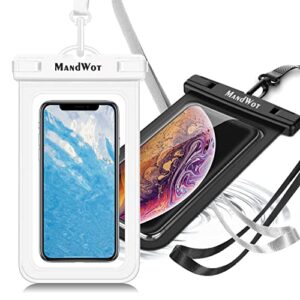mandwot waterproof phone pouch face id unlock support,universal [8"] cell phone case ipx8 underwater-iphone 14/13/pro/max/xs galaxy s22+/s21/note 20 google,beach swimming travel vacation essentials