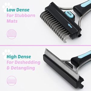 Paw Place Dog Brush for Shedding - 2in1 Dog Deshedding Brush Dog Grooming Brush Undercoat Rake for Dogs - Dog Hair Brush Dematting Comb for Dogs Dog Deshedding Tool Cat Brush for Shedding Pet Brush