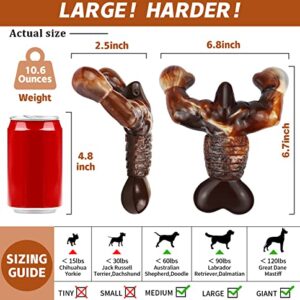 Dog Chew Toys for Aggressive Chewers Indestructible Dog Toys,Real Bacon Flavored,MOXIKIA Tough Dog Bone Chew Toy Durable Dog Toys for Medium/ Large breed Dogs, Best Extreme Chew Toys to Keep Them Busy