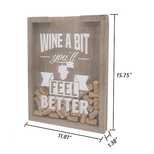 Wine Cork Holder Decor Gifts Shadow Box Wine Sign for Wine Lovers Accessories Display Storage Decorative Container