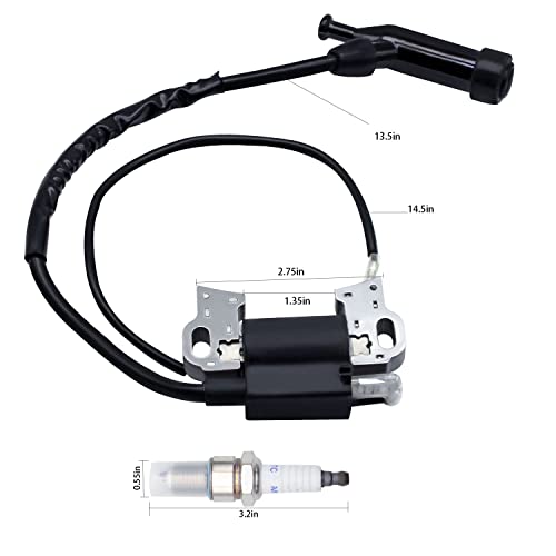 ECRIZA GX390 Ignition Coil Assembly for Honda & Clones Predator 420cc 301cc GX240 GX270 GX340 GX390 339cc 389cc 439cc 9 11 13 15 hp Engine Generators.