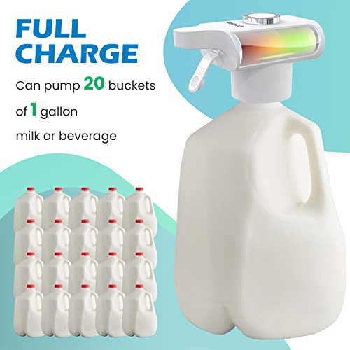 Redsack Milk Dispenser For Fridge Gallon Pump Portable Electric Beverage Rechargeable Automatic Drink Dispenser