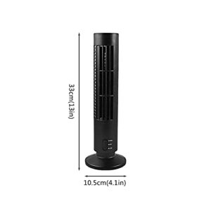 Tower Electric Fan - USB Bladeless Fan Mini Vertical Air Conditioner, Household Humidification Cooling Fan, Porsable Desktop Fan, Air Circulation Coolers for Home Office Bedroom, Black