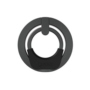 gear4 zagg ring snap 360, magnetic ring accessory – 360 degree rotation, secure hold with kickstand – super strong magnet for iphone 14/14 plus/ 14 pro/ 14 max pro black