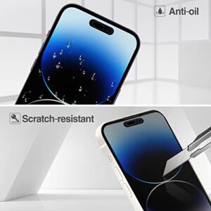 ProCase 2 Pack Privacy Screen Protector for iPhone 14 Pro 2022, 9H Anti Spy Dark Tempered Glass Screen Film Guard for iPhone 14 Pro 6.1 Inch 2022, Case Friendly Bubble Free