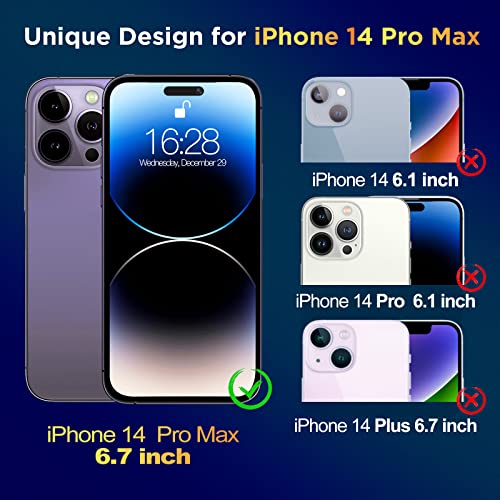 Denyunuo 3 Pack Screen Protector for iPhone 14 Pro Max 6.7'' with Easy Installation Tray, Ultra HD Clear Full Screen Tempered Glass, 9H Hardness, Anti-Scratch, Easy Install, Bubble Free, Case Friendly