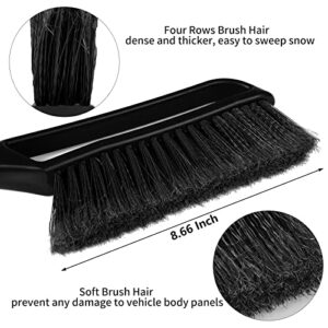 FOVAL 27" Ice Scraper Snow Brush, Wider Snow Scraper(4.73" Width) Snow Removal Car Brush with Comfortable Foam Grip for Cars, Trucks, SUVs, Windshield, Window - Winter Tool(Black)