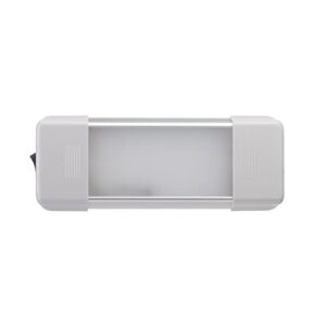 Raycharm LED Interior Utility Light Fixture 6.7" x 2.6", High Lumen-Output Low Current Draw Energy Efficient, Frosted Lens 6000K Cool-White Even Diffused Beam, On/Off Rocker Switch, 12V-24V DC, 1-Pack