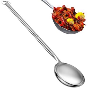 42 inch stainless steel spoon boil ladle with long handle mixing spoon great for big stock pots, stiring/mixing, home brewing, turkey fryer, stiring lobster ladle