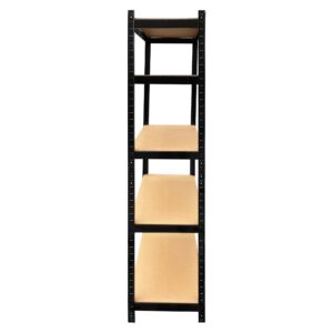 5-Tier Adjustable Storage Shelving Unit Heavy Duty Organizing Shelf Metal Utility Rack Shelves for Kitchen, Pantry, Closet, Garage, Office, 78" Hx40 Wx20 D (Black)