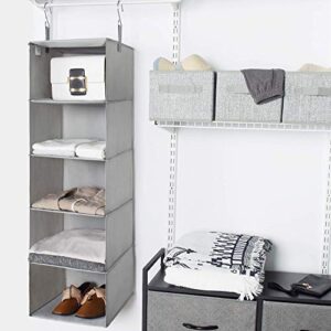 GRANNY SAYS Bundle of 3-Pack Closet Storage Organizers & 1-Pack Hanging Closet Organizer