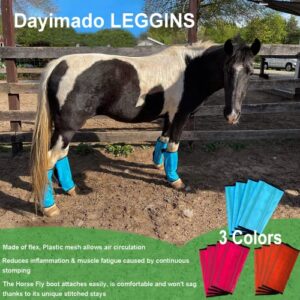 Dayimado Fly Boots for Horse, Mesh Horses Fly Leggins Set of 4