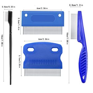 5 Pieces Pet Dog Eye Combs Tear Stain Remover Combs Pet Grooming Comb,Pet Lice Comb Remove Fleas and Flea Eggs Pet Comb for Removal Dandruff, Hair Stain,for Small Pet Cat Dogs Removing Crust and Mucus (5-Set)