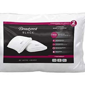 Beautyrest Black Down Alternative Pillows, 2-Pack Standard Queen