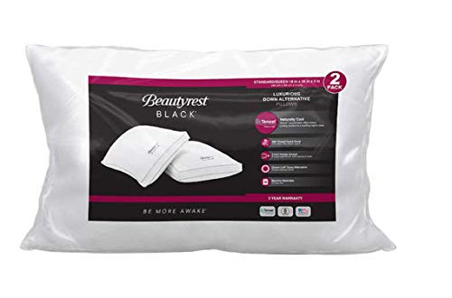 Beautyrest Black Down Alternative Pillows, 2-Pack Standard Queen