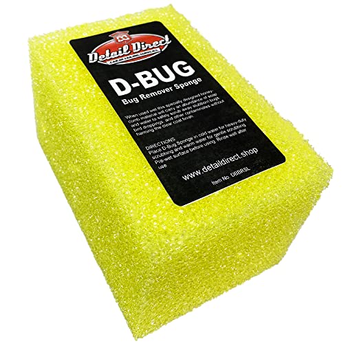 DETAIL DIRECT D-Bug Scrubber Sponge for Car Detailing, Yellow