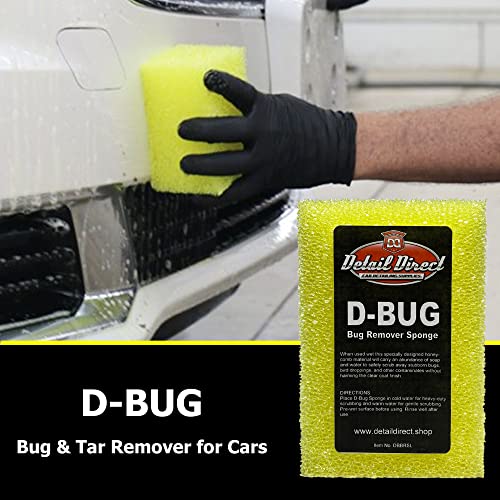 DETAIL DIRECT D-Bug Scrubber Sponge for Car Detailing, Yellow