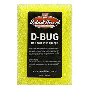 DETAIL DIRECT D-Bug Scrubber Sponge for Car Detailing, Yellow