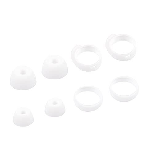 Rieyuf Replacement Wingtip and Ear Tip Set Compatible with Galaxy Buds/Galaxy Buds Plus (NOT Compatible with Galaxy Buds Pro), Wingtips 2 Size 2 Pairs and Ear Tips 2 Size 2 Pairs, White