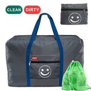 BUBBLE Traveling Laundry Bag, Camp Laundry Bags With Strap, Large Laundry Bags for Travel, Dirty Clothes Bag, Washable Nylon Laundry Bag With Handles For Boys Girls College Students Heavy Duty