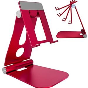 ANTERK Tablet Stand Adjustable, Desktop Stand Holder Dock Compatible with Tablet Such as iPad Pro 9.7, Tab (4-13"), 12.9 Air Mini 4 3 2, Red