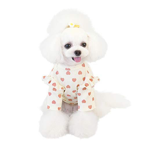 Clothes Dog Dress Print Pet Bottoming Breathable Dress Rabbit Cat Lace Pet Clothes Puppy Clothes for Girl Dogs