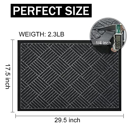 Ledordor Front Door Mats, Welcome Mats with Rubber Backing, Easy Clean Patio Entrance Mat, All Weather Entry and Back Yard Door Mat, Indoor and Outdoor Safe 17.5" * 29"